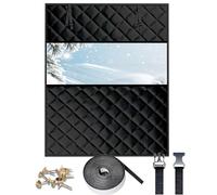 Kit de Aislamiento 95 x 105 cm, Fácil Instalación, de Múltiples Tamaños, Impermeable, Winter to Keep Warm Home, Transparent Insulating Film con Tape, para Ático Coche, Negro