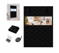 Kit De Aislamiento De Ventana 50 55 75 80 110 115 130 160 180 200cm Película Resistente Al Viento Y Cálida Para Invierno Cortina De Térmico(Blacks,70x70cm)