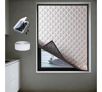 Kit de Aislamiento de Ventana 79 x 180 cm Viento y Ruido Aislante Termico Autoadhesivo Ventanas Fácil de Instalar para Clima Frío, Plata