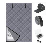 Kit de Aislamiento de Ventana, Aislante Termico Ventanas Autoadhesivo 50/60/90/110/130/150/180/200cm Cubierta de Ventana Para El Invierno Térmicas Y Cortavientos(Gris,75x47in/190x120cm)