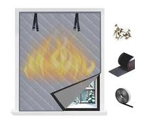 Kit de aislamiento de ventana con gancho y bucle, cubiertas de cortinas térmicas para clima frío, hebilla enrollable para el hogar y RV
