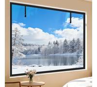 Kit De Aislamiento De Ventana Para Invierno Película Resistente Al Viento Y Cálida 30x80cm 40x120cm 50x60cm 75x200cm Transparente Cortina Térmica Aislante(Negro,85x100cm)