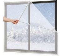 Kit de Aislamiento de Ventana Película, 80x50cm Lámina Aislante para Ventanas, Autoadhesiva Protege Del Frío y el Polvo, Preserva el Calor, para Salon Balcón, Reutilizable(240x160cm)