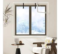 Kit de Aislamiento de Ventana, Película Aislante Transparentes, Cortina de Aislamiento Térmico A Prueba de Frío, Cubierta Autoadhesiva para Invierno, Reutilizable 50-300cm(White,W90xH260cm)