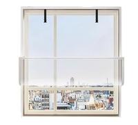 Kit De Aislamiento De Ventana, Película Aislante Transparentes Reutilizable, 100x150cm 145x200cm 300x145cm Cortina De Plástico De Aislamiento Térmico A Prueba De Frío(Blanca,100x160cm)