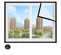 Kit de aislamiento de ventana resistente para mantener el frío fuera en la cena de invierno, accesorios de plástico transparente a prueba de polvo para invierno, ventilación abierta (130 x 150 cm)