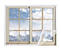Kit de aislamiento for ventanas, película transparente a prueba de viento for interiores, color blanco, 200 x 200 cm (79 x 79 pulgadas)(White,180x180cm/71x71in)