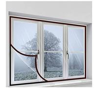 Kit de aislamiento for ventanas, película transparente a prueba de viento for interiores, color blanco, 200 x 200 cm (79 x 79 pulgadas)(Black,120x120cm/47x47in)