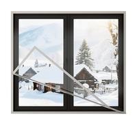 Kit de Aislamiento Impermeable para Ventanas, Película Aislante Térmica Transparente para Puertas y Ventanas, Entrada de Cocina, Cortina Térmica Aislante del Frío con Cinta Adhesiva(White,200x160 cm)