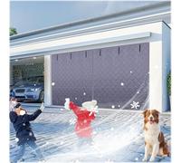 Kit de aislamiento magnético para puerta de garaje, cubierta térmica resistente al viento, gruesa Oxford y fibra de algodón, se adapta a 380 cm x 220 cm, mantiene el aire frío fuera (gris)
