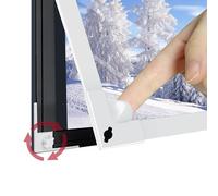 Kit de aislamiento magnético transparente for ventanas, reforzado, con lámina térmica y cierre de seguridad.(White,85x140cm)