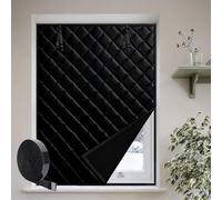 Kit De Aislamiento para Ventanas De Interior 60 80 120 160 180 240 cm Impermeable Oxford Tela De Algodón Relleno De Ventana Aislante Cubre Protege Del Frio Y Calor Negro(Negro,22x47in/55x120cm)