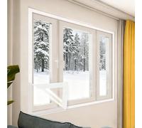 Kit de Aislamiento para Ventanas Grandes, Película Gruesa de Aislamiento Térmico, Kit de Invernaje Transparente con Cinta Adhesiva de 4 cm de Ancho, Cubierta de Plástico(80x140cm)