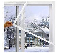 Kit de aislamiento térmico for ventanas, película de aislamiento acústico transparente a prueba de frío en invierno for interiores, 180 x 200 cm/71 x 79 pulgadas(120x120cm/47x47in)