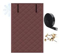 Kit de Aislante Termico Ventanas, 50/60/80/100/120/150/180/200cm Cortinas aislamiento térmico y cortavientos para invierno, Protege Del Frio y Calor para Ventanas(Marrón,32x32in/80x80cm)