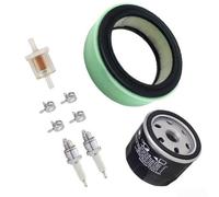 Kit de ajuste de cartucho de filtro de aire para motores Vanguard V-Twin - Incluye aire, pre-aceite, filtros de combustible, chispas y abrazaderas de tubería (sustituye a 692519, 692