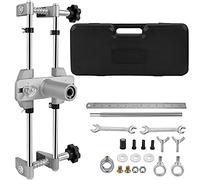 Kit de ajuste de puerta de mortaja, Kit de mortaja de cerradura de puerta JIG1, plantilla de ajuste de cerradura, Kit de mortaja de cerradura de puerta con 3 cortadores de 18, 22 y 25mm, 6 uds.