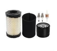 Kit de ajuste de servicio de motor con filtros de combustible de aire y aceite, válvula de apagado de chispa y abrazaderas de línea de combustible para D100 D110 D125 D130 (juego dos)
