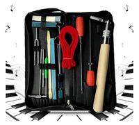 Kit de ajuste profesional de piano, herramienta de Kit de afinación de piano profesional universal portátil de 16 piezas, juego de herramientas de afinación fija con mango y bolsa de almacenamiento fo