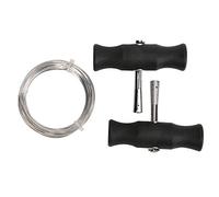 Kit de alambre de corte de vidrio para ventanas de automóviles PolyGen con alambre de un solo hilo de 22 m y dos manijas de goma para quitar sellador y desarmar el parabrisas (Three strands of steel