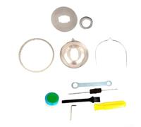 Kit de alarma de descarga de acero inoxidable para carrete de pesca Daiwa Alphas 20 21 22, incluye anillo de placa de resorte de sonido y herramientas, piezas resistentes a la corrosión para un sonido