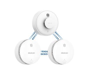 Kit de Alarma inalámbrica interconectada de Humo, Calor y monóxido de Carbono, preconectada, Deslizamiento Remoto (2 Humo + 1 Calor)