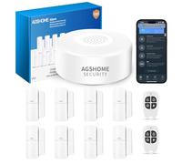 Kit de alarma para el hogar AGSHOME - 11 piezas, 120 dB, 8 horas de respaldo, compatible con Alexa