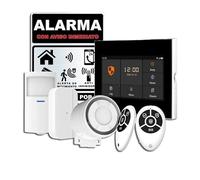 Kit DE Alarma Piso 4ª Gen. NO Todas Son Iguales gsm 4G Y WiFi. Pantalla TACTIL. (100% Valida para VIVIENDAS SIN Internet) Pantalla Táctil, Compatible Alexa y Google
