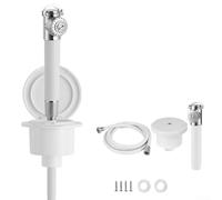 Kit de alcachofa de ducha marina retráctil para yates con flujo a presión, cubierta sellada, carcasa de plástico reforzado de acero inoxidable y manguera sin torceduras (2,5 m)