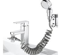 Kit de alcachofa para lavabo con conexión universal, alcachofa de bidé de baño y fregadero de cocina, cabezal de ducha para frutas y verduras, lavado de pelo y mascotas