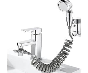 Kit de alcachofa para lavabo con conexión universal, alcachofa de bidé de baño y fregadero de cocina, cabezal de ducha para frutas y verduras, lavado de pelo y mascotas