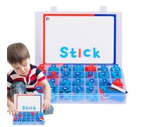 Kit de alfabeto magnético - Letras minúsculas mayúsculas magnéticas suaves de EVA, juego para el aprendizaje interactivo, doble pizarra lateral para ortografía y escritura a mano, totalmente lavable c