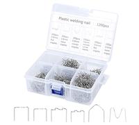 Kit de alfileres Alambre para Soldadura plásticos Parachoques Coches máquina reparación Grietas Remiendo fusión implante Agujeros Clavos Corte Caliente alisado con Caja Almacenamiento