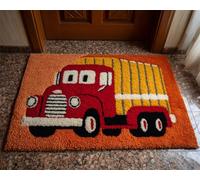 Kit De Alfombra Con Gancho De Pestillo Coches De Dibujos Animados Manualidades Para Hacer Alfombras Diy Para Adultos Con Lienzo Impreso A Color，Juego De Bordado A Crochet，Decoración D 21x29in