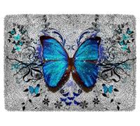 Kit de alfombra de gancho de pestillo, kit de fabricación de alfombras de mariposa para adultos y niños, kit de punto de cruz, costura de cojín para principiantes, decoración del hogar, mariposa, 50