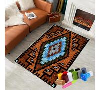 Kit de alfombras con gancho de pestillo, Alfombra de Ganchillo con patrones, alfombra de hilo de lona preimpresa, manualidades para adultos y principiantes, Kit para Hacer Tapices 69 x 102 cm