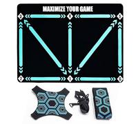 Kit de alfombrilla de entrenamiento de fútbol con cinturón de entrenamiento de fútbol, mejora tus habilidades de fútbol con tapete antideslizante para control de balón