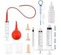Kit de alimentación con biberón de lactancia para gatitos recién nacidos, biberón para mascotas, pezones de silicona, 8 tubos de alimentación FR, disparador de píldoras para mascotas, bombilla