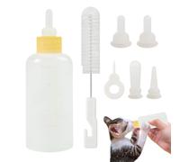 Kit de alimentación de botellas de gatito - Juego de enfermería de 7pcs, botella de alimentación de gatos pequeños, pezones de reemplazo, accesorios para el cuidado de mascotas | Suministro de enferme