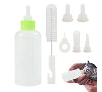 Kit de alimentación de - Conjunto de botellas de enfermería de 7pcs, alimentador de leche de cachorro de 60 ml, suministros de mascotas reutilizables, botella de entrenamiento de pezones suave