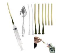 Kit de Alimentación para Aves de 15 Piezas - Jeringa para Embuchar Pájaros Papilleros, Ninfas y Loros, Incluye Sondas de Silicona y Cuchara para Papilla, Herramientas de Cría Manual