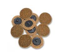 Kit de almohadillas de pulido, 10 unidades de 1, 2 y 3 pulgadas con bloqueo de rodillo for pulido de superficies, disco de lijado de cambio rápido, tipo R, disco no tejido de 75 mm(Coarse 75mm)