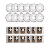 Kit De Almohadillas For Fregona Con Bolsa For El Polvo, Compatible Con Xiaomi X20+/X20 Plus/X20 Max/X10+/X10 Plus/ M30S/M40 For Aspiradora Robot L10 Ultra/L20 Ultra /L30 Ultra(24 pcs set)