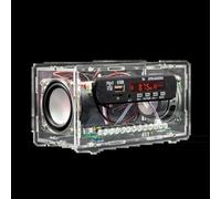 Kit de altavoces de bricolaje, para proyecto de práctica de soldadura electrónica de radio fm, kit de aprendizaje STEM para entrenamiento de montaje electrónico (carcasa transparente)