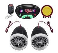 Kit de altavoces estéreo impermeables para motocicleta, potente amplificador de sonido, reproductor de música MP3 duradero para conductores, radio de moto con alarma antirrobo
