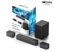 Kit de altavoces subwoofer con barra de sonido Ultimea Poseidon D60, Dolby Atmos 5.1, nivel envolvente ajustable, múltiples modos Poseidon D60 negro