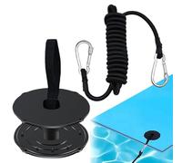 Kit de amarre para tapete de agua, correa de ojal ABS de 3.94 pulgadas, de amarre de almohadilla flotante, juego de cable de cierre seguro para muelle | Equipo estabilizador resistente para