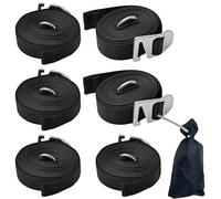 Kit de amarre para toldo de cámper, cuerda de fijación ajustable de 6 piezas de alta resistencia, amarres de toldo, para kayak, tienda de campaña, barco, ventana, cama, camping, camión al aire libre