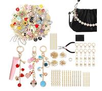 Kit de amuleto para bolso de bricolaje - Juego de llaveros de 325 piezas, suministros para creación de joyas | Creativos y proyectos para niños, adolescentes, adultos, fiestas de cumpleaños, hogar