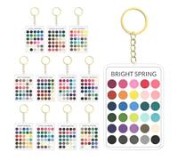 Kit de Análisis de Color Guía Estacional Portátil de Acrílico Transparente | Juego de 12 Tarjetas de Análisis de Color por Temporada para Amantes de la , Artistas, Estilismo,